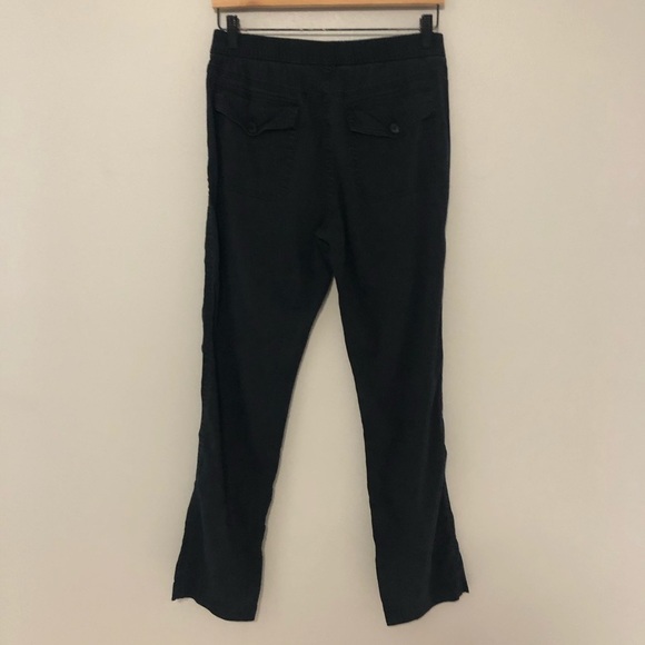 Theory Northsound Linen Pants Size 8 black grey - Picture 5 of 8